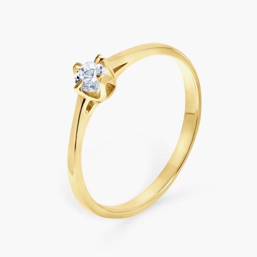 Pierścionek zaręczynowy SAVICKI: złoty, diament